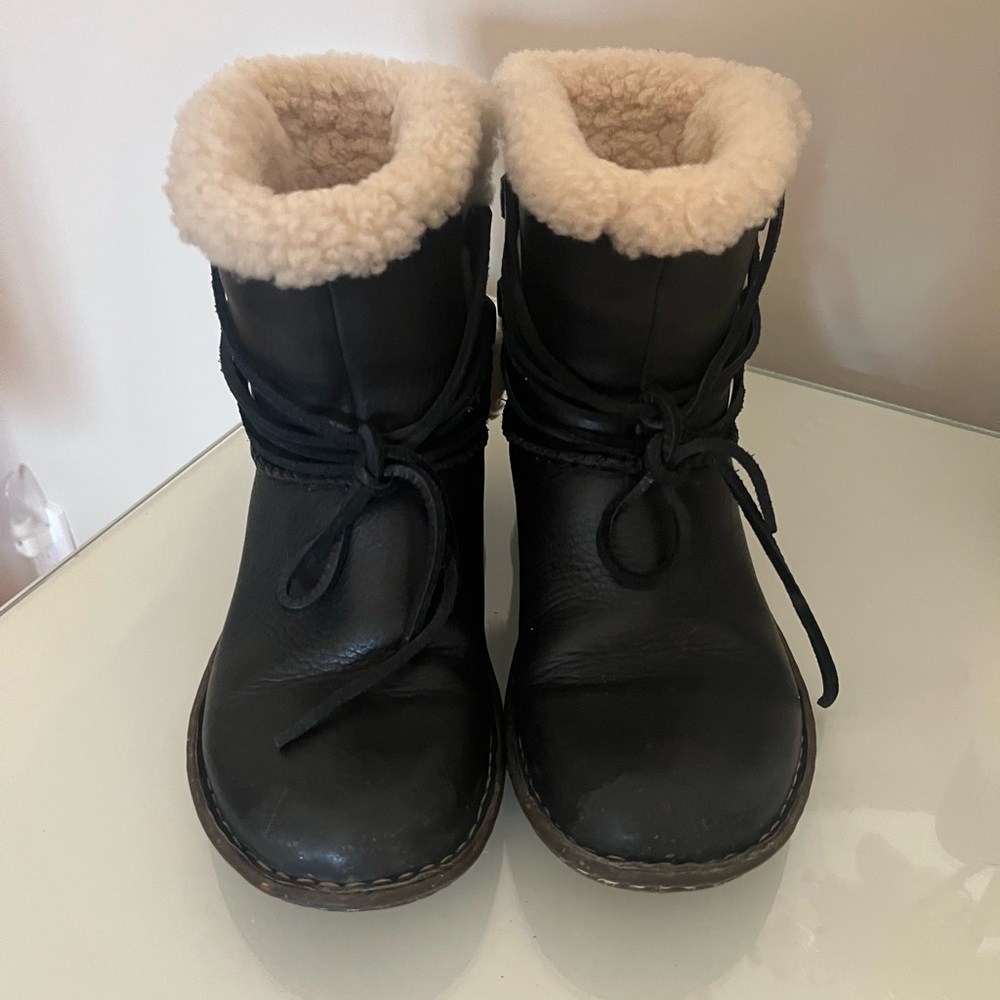 Black Shearling Lined Boots